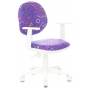 Кресло детское Бюрократ CH-W356AXSN фиолетовый Sticks 08 крестовина пластик пластик белый (CH-W356AXSN/STICK-VI) купить  по выгодным ценам