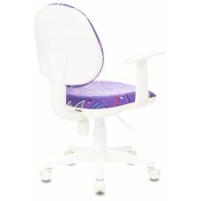 Кресло детское Бюрократ CH-W356AXSN фиолетовый Sticks 08 крестовина пластик пластик белый (CH-W356AXSN/STICK-VI)
