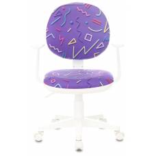 Кресло детское Бюрократ CH-W356AXSN фиолетовый Sticks 08 крестовина пластик пластик белый (CH-W356AXSN/STICK-VI)