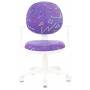 Кресло детское Бюрократ CH-W356AXSN фиолетовый Sticks 08 крестовина пластик пластик белый (CH-W356AXSN/STICK-VI) купить  по выгодным ценам