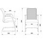 Кресло Бюрократ CH-599AV/32G/TW-11 на полозьях серый TW-32K03 сиденье черный TW-11 купить  по выгодным ценам