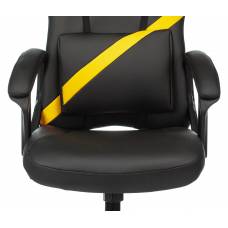 Кресло игровое Zombie DRIVER черный/желтый эко.кожа с подголов. крестовина пластик (ZOMBIE DRIVER YEL)