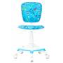 Детское кресло Бюрократ CH-W204/F голубой Sticks 06 подст.для ног пластик белый купить  по выгодным ценам