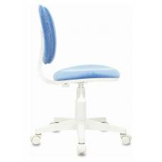 Детское кресло Бюрократ CH-W204NX голубой Velvet 86 пластик белый