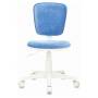 Детское кресло Бюрократ CH-W204NX голубой Velvet 86 пластик белый купить  по выгодным ценам