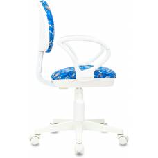 Детское кресло Бюрократ KD-3/WH/ARM синий морская тематика sea пластик белый