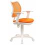 Детское кресло Бюрократ Ch-W797 оранжевый сиденье оранжевый TW-96-1 сетка/ткань крестовина пластик пластик белый купить  по выгодным ценам