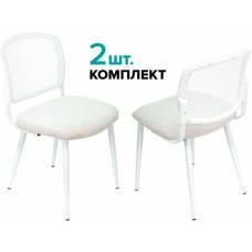 Стул для кухни Бюрократ KF-8W_2 комплект 2шт белый металл белый на ножках (KF-8W/WHITE_2)
