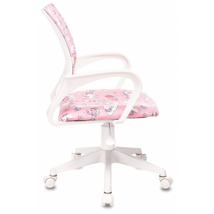 Детское кресло Бюрократ BUROKIDS 1 W розовый единороги купить  по выгодным ценам