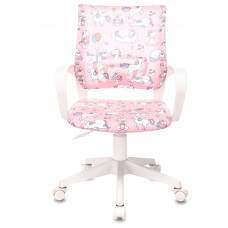 Детское кресло Бюрократ BUROKIDS 1 W розовый единороги