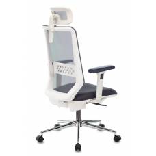 Кресло руководителя Бюрократ MC-W612N-H темно-серый TW-04 38-417 с подголов. крестовина металл хром пластик белый (MC-W612N-H/DG/417G)