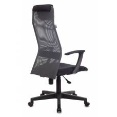 Кресло руководителя Бюрократ KB-8 темно-серый TW-04 TW-12 сетка с подголов. крестовина пластик (KB-8/DG/TW-12)