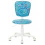 Кресло детское Бюрократ CH-W204NX голубой Sticks 06 крестовина пластик пластик белый (CH-W204NX/STICK-BL) купить  по выгодным ценам