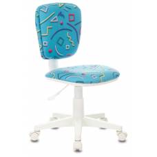 Кресло детское Бюрократ CH-W204NX голубой Sticks 06 крестовина пластик пластик белый (CH-W204NX/STICK-BL)