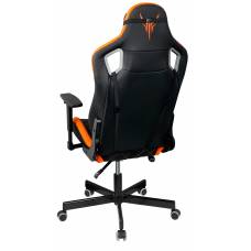 Игровое кресло Knight Outrider черный/оранжевый ромбик эко.кожа с подголов. крестовина металл (KNIGHT OUTRIDER BO)